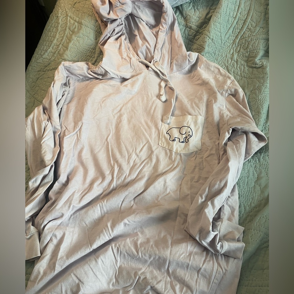 Ivory ella long sleeve hooded shirt thin sun shirt vacation elephant t shirts